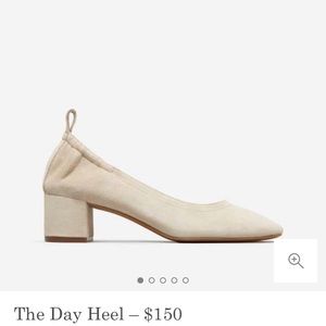 Everlane Day Heel in Natural Suede